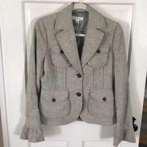 Banana Republic blazer with ruffle cuffs